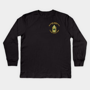 POCKET - Army - Master Sergeant - MSG - Retired Kids Long Sleeve T-Shirt